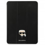 Karl Lagerfeld KLFC11OKHK Saffiano Karl Head grāmatveida vāks Apple iPad Pro 11 2021 3. paaudzei, melns