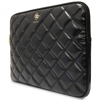 Guess GUCS14ZPSQSSGK portatīvā datora futrālis, 14 collas, Quilted 4G, melns