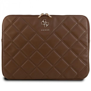 Guess Quilted 4G klēpjdatora maciņš GUCS14ZPSQSSGW 14", brūns