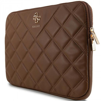 Guess Quilted 4G klēpjdatora maciņš GUCS14ZPSQSSGW 14", brūns