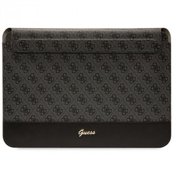 Guess GUCS14PS4SGK portatīvā datora futrālis 14 collas, 4G Stripe Metal Logo, melns