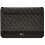 Guess GUCS14PS4SGK portatīvā datora futrālis 14 collas, 4G Stripe Metal Logo, melns