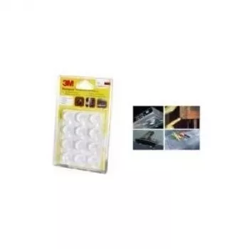 3M Bumpon aizsargājošais amortizators SJ5344BL, caurspīdīgs, apaļš, 19,0 mm diametrs, 4,0 mm augstums, pašlīmējošs, vibrāciju slāpēšanai