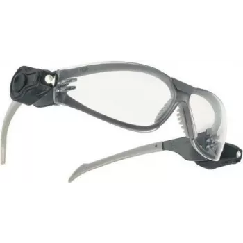 3M LED Light Vision aizsargbrilles, sudraba/melnas brilles, caurspīdīgas pret skrāpējumiem un aizsvīšanu pārklātas lēcas, UV aizsardzība, iebūvēti LED apgaismojumi