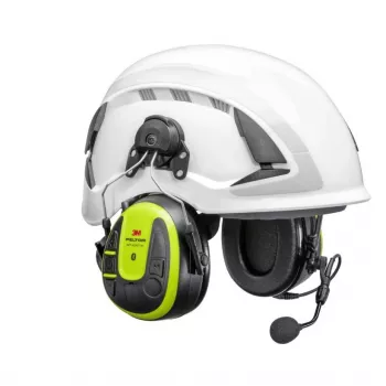 3M Peltor WS Alert X MRX21P3E3WS7 Bluetooth austiņas ar ķiveres stiprinājumu, 30 dB SNR, dzeltenas