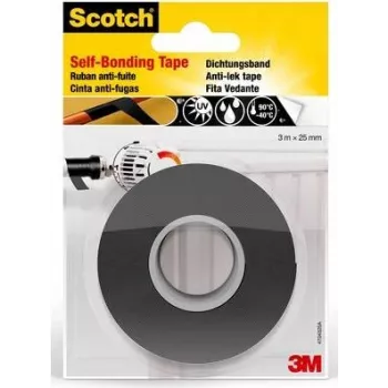 3M Scotch pašsavienojošā silikona remonta lenta 4704, 25 mm x 3 m, melna