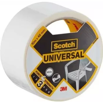 3M Universālā izturīgā līmlente, balta, 48 mm x 10 m, 6 ruļļi – saišķošanai, stiprināšanai, aizsardzībai, remontam, blīvēšanai 7100205294