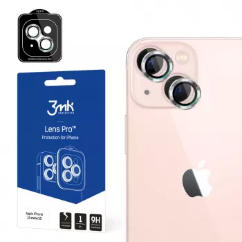 3MK Apple iPhone 13 Pro / 13 Pro Max Lens Protection Pro - rūdīta stikla un alumīnija kameras lēcu aizsargs (melns)