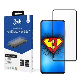 3MK Hard Glass Max Lite Ekrāna aizsargs Xiaomi Poco X3 NFC / Poco X3 Pro - Melns