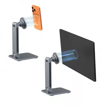 4smarts ErgoPro Desk Stand Magnētiskais telefona un planšetes turētājs - Pelēks