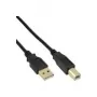 Microconnect USBAB3G USB kabelis 3 m USB 2.0 USB A - USB B Melns