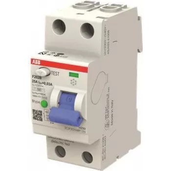 ABB F202B-1603 B tipa noplūdes strāvas aizsardzības automāts, 2 polu, 16 A, 30 mA, 230/400 V AC 2CSF202568R1160