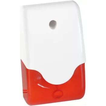 ABUS Security-Center SG1681 Mini Sirēna ar Mirgojošu Gaismu, Sarkana, 12 V DC, 105 dB, IP44, Vadu, Iekštelpām/Segtām Ārtelpām