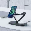 ACEFAST 15W Qi bezvadu lādētājs iPhone ar MagSafe, Apple Watch un Apple AirPods statīvs magnētiskais turētājs Melns