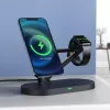 ACEFAST 15W Qi bezvadu lādētājs iPhone ar MagSafe, Apple Watch un Apple AirPods statīvs magnētiskais turētājs Melns