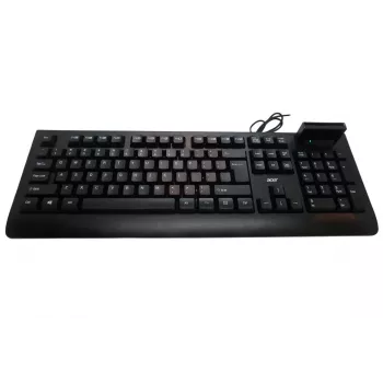 Acer AKW320 vadu tastatūra ar viedkaršu lasītāju, US International izkārtojums, melna