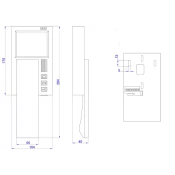 ACO INS-MPR 4 INSPIRO digitālais krāsu monitors videodomofoniem