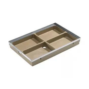 ACO Vario grīdas notekas apakšējā daļa 75x50 DN 75/DN 50 melna