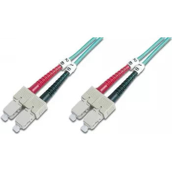 ACT 30m LSZH Multimode 50/125 OM4 Duplex Fiber Patch Cable SC-SC, Aqua RL3730