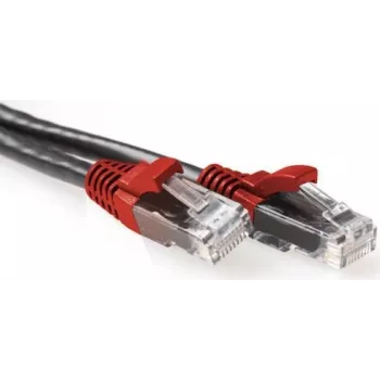 ACT melns 1m U/UTP CAT6A crossover tīkla kabelis ar RJ45 savienotājiem (IB6201)
