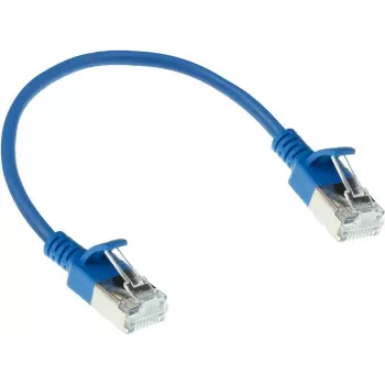 ACT Blue 0,15m LSZH U/FTP CAT6A Datacenter Slimline tīkla kabelis ar RJ45 savienotājiem (DC7630)