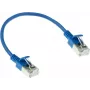 ACT Blue 0,15m LSZH U/FTP CAT6A Datacenter Slimline tīkla kabelis ar RJ45 savienotājiem (DC7630)