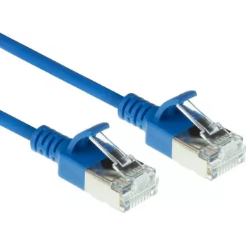 ACT Blue 5m LSZH U/FTP CAT6A Datacenter Slimline savienojošais kabelis ar RJ45 savienotājiem (DC7605)
