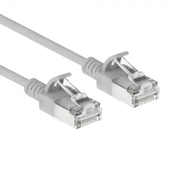 ACT Grey 2,5m LSZH S/FTP CAT6A Slimline Snagless Patch Cable (DB7053)