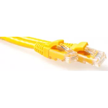 ACT dzeltenais 1,5m LSZH U/UTP CAT6A tīkla kabelis ar RJ45 savienotājiem IB1951