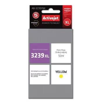 Activejet AB-3239YNX Supreme dzeltenā tintes kasetne (50 ml, saderīga Brother LC3239XLY)