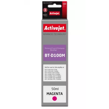 Activejet AB-D100M Magenta tintes pudele Brother printeriem, 50 ml, Supreme sērija, Brother BT-D100M aizstājēja