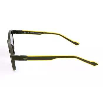 ADIDAS AOR030-030000 Vīriešu taisnstūra saulesbrilles - Melns rāmis, pelēkas lēcas, 52/19/145 mm