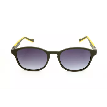 ADIDAS AOR030-030000 Vīriešu taisnstūra saulesbrilles - Melns rāmis, pelēkas lēcas, 52/19/145 mm