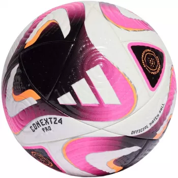 adidas Conext 24 Pro Match Futbols 5. izmērs Balts/Rozā/Melns