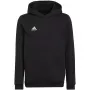 adidas Entrada 22 kapuce bērnu džemperis melns 116cm