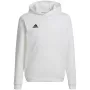 adidas Entrada 22 džemperis ar kapuci bērniem balts HG6303 (116 cm)