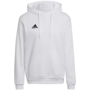 adidas Entrada 22 kapuce balts vīriešu flīsa džemperis HG6302 L