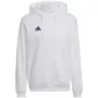 adidas Entrada 22 kapuce balts vīriešu flīsa džemperis HG6302 L