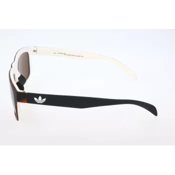 Adidas Men's AOR005 saulesbrilles – melns rāmis, pelēkas lēcas, 54 mm