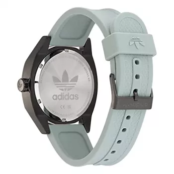 Adidas vīriešu digitālais kvarca pulkstenis AOFH22001 43mm melns no pārstrādāta nerūsējošā tērauda un silikona