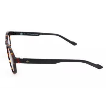 Adidas Originals AOR028-092009 Vīriešu Taisnstūra Saulesbrilles - Melns Rāmis, Pelēkas Lēcas, 50mm