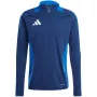 adidas Tiro 24 Sacensību treniņu tops Team Navy Blue 2 / White vīriešu piegulošs garām piedurknēm AEROREADY pārstrādāts poliesters futbola krekls S