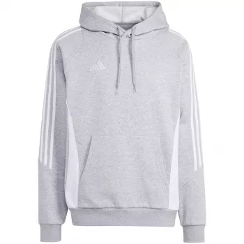 adidas Tiro 24 Sweat Hooded Medium Grey Heather IR7545 Vīriešu futbola treniņu kapuce