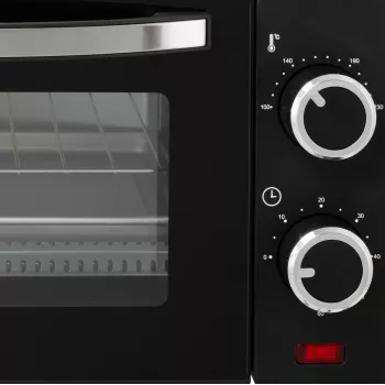 Adler AD 6032 kompakta elektriskā cepeškrāsns, 9 l, 650 W, melna