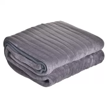 Adler CAMRY CR 7434 elektriskais zempalags - mīksts flīss, 3 siltuma režīmi, 150x80 cm, balts/pelēks