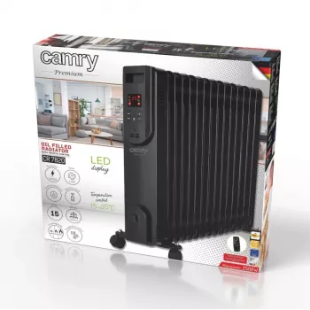 Adler Camry eļļas radiators CR 7820 2000W 9 sekciju eļļas pildījuma radiators balts/pelēks