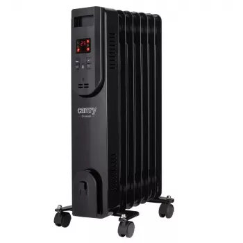 Adler CR 7812 eļļas radiators ar tālvadības pulti, 7 sekcijas, 1500 W, melns