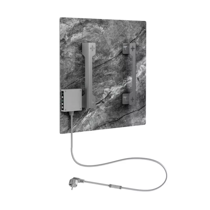 AENO Premium Eco Smart Quadro Sienas Sildītājs 500W, 50x50cm, Rūdīts Stikls, Infrasarkanais+Konvekcijas, LED Displejs, Wi-Fi, Antique Marble, Limited Edition