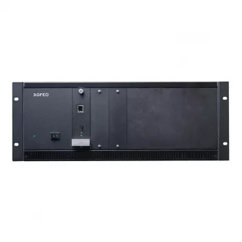 AGFEO ES 730 IT IP komunikāciju sistēma (PBX) – 100 abonenti, 100 SIP līnijas, 30 VoIP zvanu, Gigabit Ethernet, USB, Firewall, VPN, UC-Suite, CTI, Web GUI