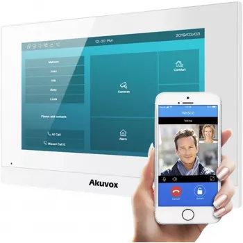 Akuvox C313W White Video Door Phone Monitor ar Logotipu